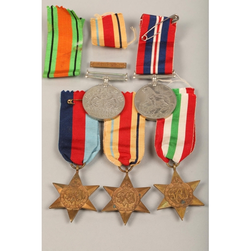 41 - Five medals, including the Defence medal; war medal; the Italy Star; the African Star; and the 1939 ... 