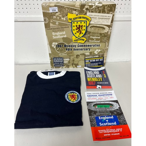 214 - 1967 retro gift set containing retro 1967 football jersey, match DVD & reproduction programme.