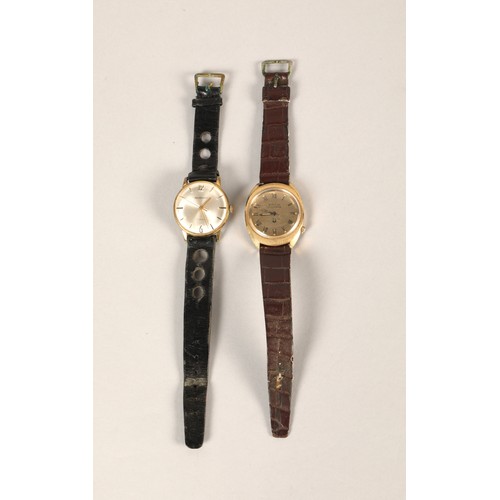 83 - Bulova Accutron men's watch with brown strap; Regency men's watch with black strap.