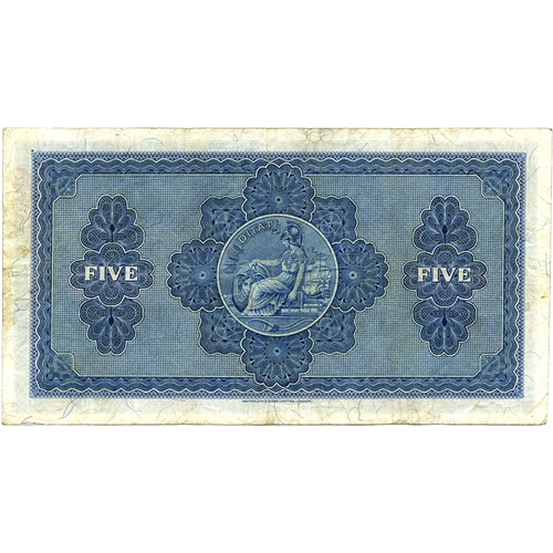 679 - THE BRITISH LINEN BANK five pound £5 banknote 12 th December 1947, Mackenzie, F/8 31/56, VF, S... 