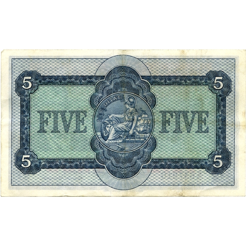 682 - THE BRITISH LINEN BANK five pound £5 banknote  20th October 1962, Anderson, E/12 637910, ... 