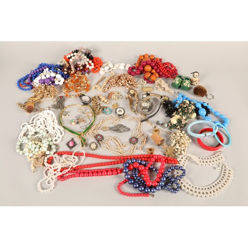 110 - Large quantity of costume jewellery to include necklaces & watches, etc