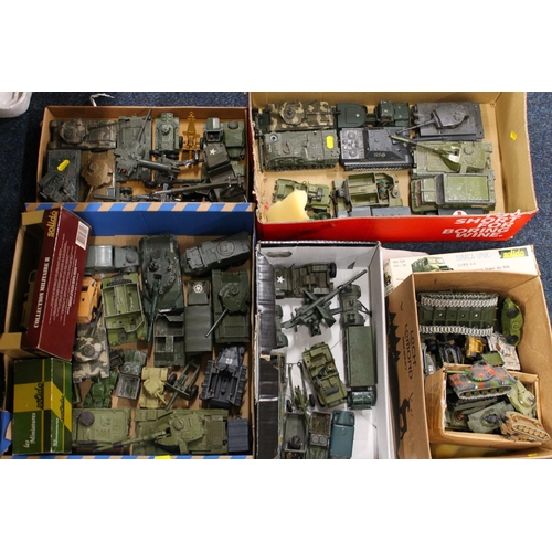 209 - Large collection of diecast army themed vehicles to include Soldio 228 Jagpanther tank, 222 Char Tig... 