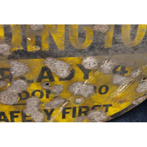 50A - Vintage enamel metal sign 'AA Automobile Association and Motor Union East Linton Haddington Aberlady... 