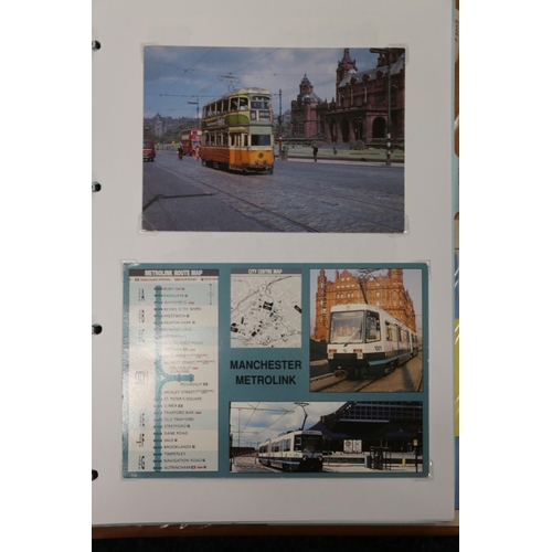 437 - Large collection of bus, trains and shipping themed postcards held in numerous albums and loose, als... 