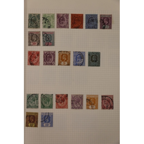 516 - Stamp collection held across multiple albums, 19th and 20th century used, countries including MALAYA... 