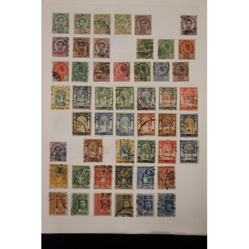 516 - Stamp collection held across multiple albums, 19th and 20th century used, countries including MALAYA... 