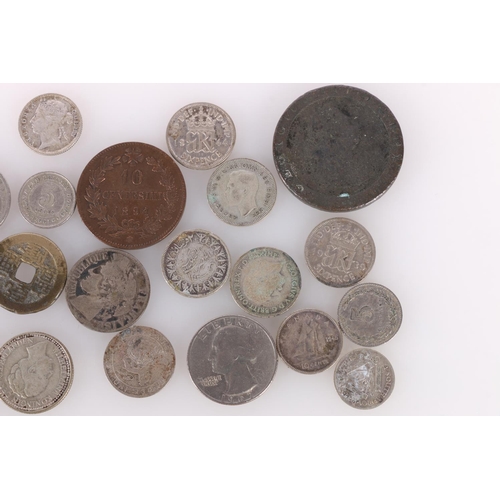 650 - Coin collection to include UNITED STATES OF AMERICA USA Morgan dollar 1900, STRAITS SETTLEMENTS ten ... 