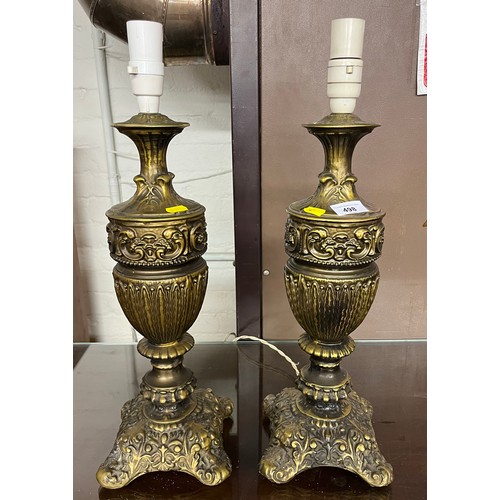 498 - Pair of gilt effect lamp bases