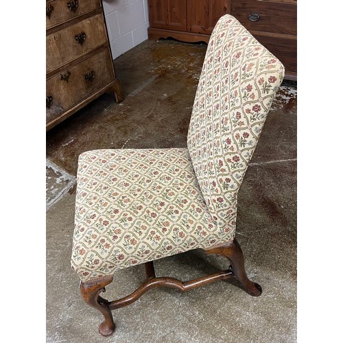 500 - 19th century walnut open armchair & matching chair