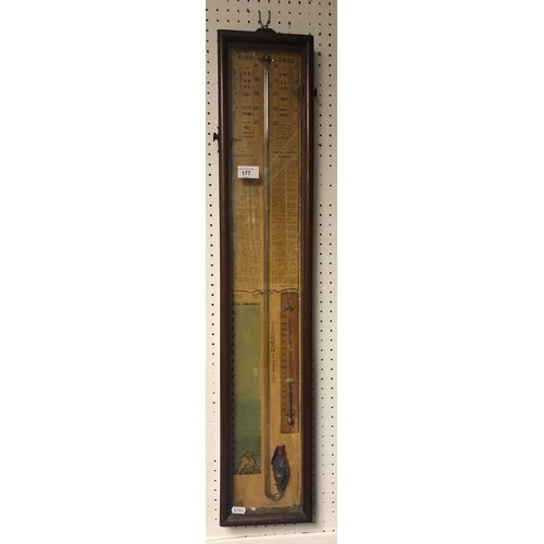 177 - Late 19th/early 20th century Admiral Fitzroy barometer.