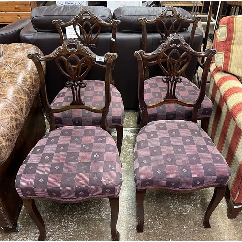 519 - Four mahogany drawing room chairs