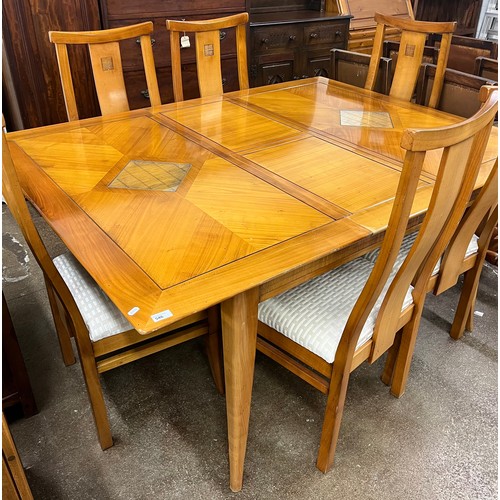 546 - Extending dining table & six chairs