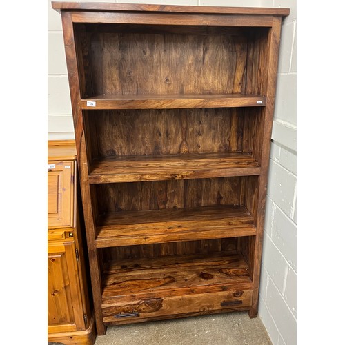 554 - Hardwood open shelf unit