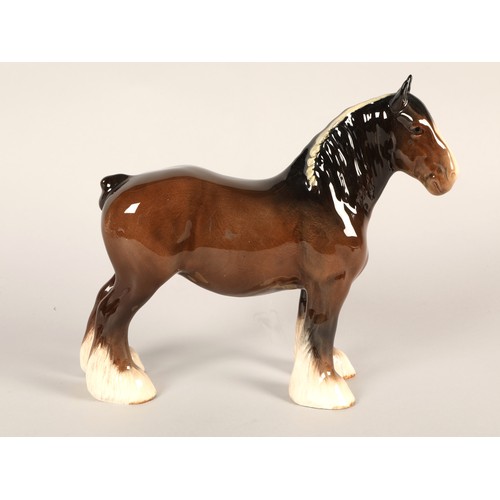 149 - Large Beswick figure of a shire horse.