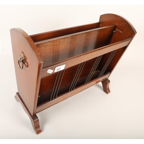 407 - Mahogany magazine rack