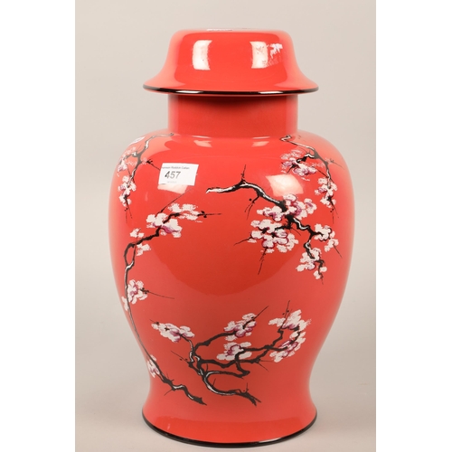 457 - Large carlton ware jar & cover