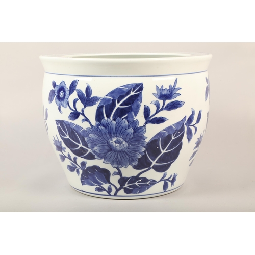 458 - Blue & white planter