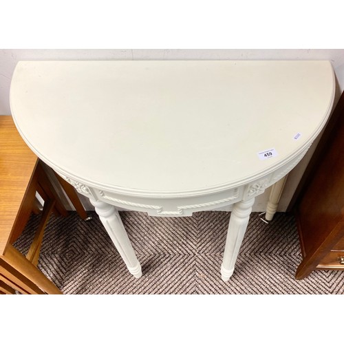 459 - Painted halfmoon table