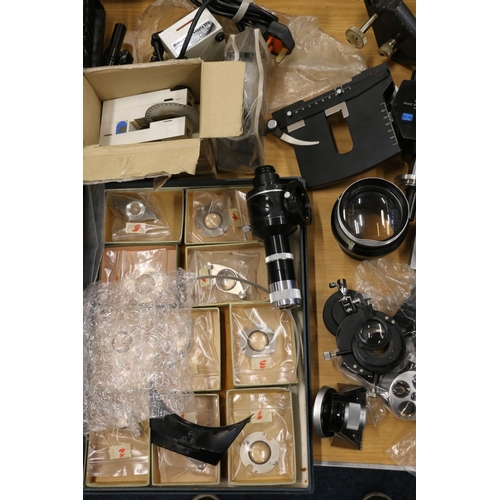 396 - Olympus of Tokyo binocular microscope head serial number 252369. Vickers AE1 Image Splitting Eyepiec... 