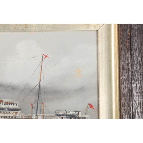 860 - HERBERT HENRY CRANE (1877-1955) Hospital ship HMHS Neuralia, oil painting, signed lower left, 13cm x... 