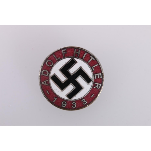 873 - Hitler Party enamel metal badge 1933, a Polish eagle cap badge and an SAS Who Dares Wins cap badge. ... 