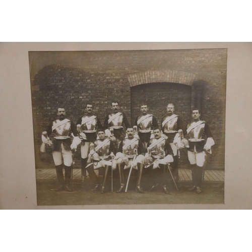 879 - Framed photographs including School of Musketry Hythe 182nd Party November 1896, 1st Battalion The Q... 