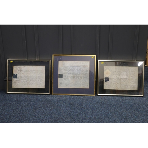 880 - Framed Royal Appointment document for Lieutenant Thomas Forwood appointed in charge of His Majesty's... 