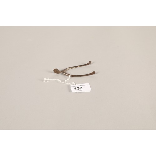 132 - Silver Asprey wishbone sugar tongs