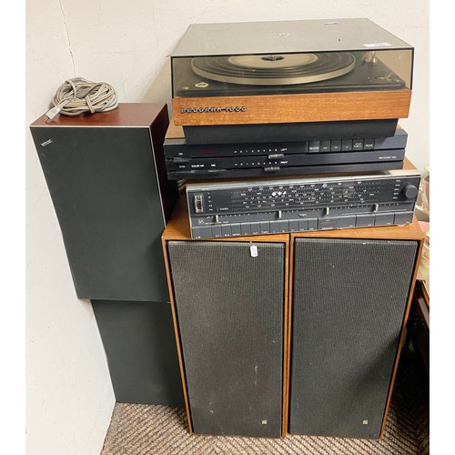 420 - Bang & Olufsen record player, tuner, cassette deck & speakers and a small pair of speakers