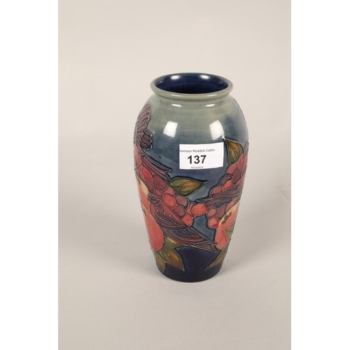 137 - Small Moorcroft vase.