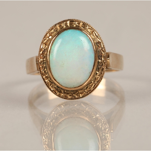 84A - Ladies Opal ring.ring size k