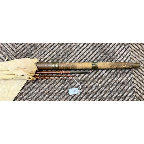 425 - Three piece cane fishing rod