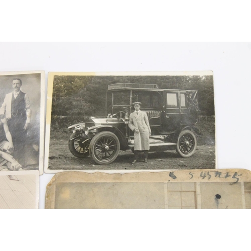 462 - Group of CDV cabinet cards of family portraiture including gentleman resting on bicycle, school clas... 