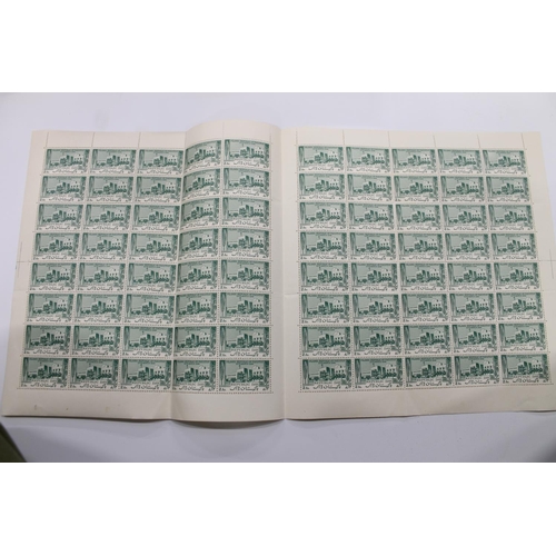 535 - Stamp collection held in one blue album and one box file to include GB KGV seahorse 2s6d brown and 5... 