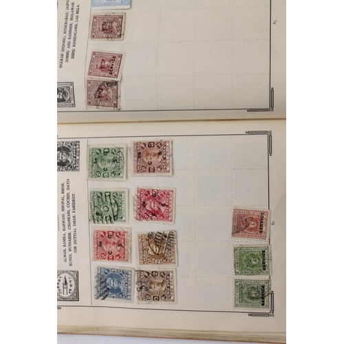 553 - Stamp collection held across for albums to include used 19th and 20th century stamps. 