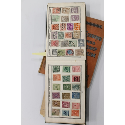 553 - Stamp collection held across for albums to include used 19th and 20th century stamps. 