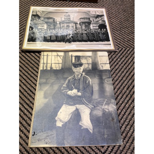 381 - Assortment of Sir Harry Lauder ephemera to include framed pictures, postcards, pamphlet,signed photo... 