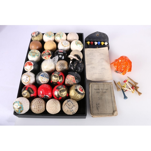 417 - Collection of vintage golf balls including Slazenger Top T Pennant, Dunlop Warwick, Dunlop 65, Uniro... 