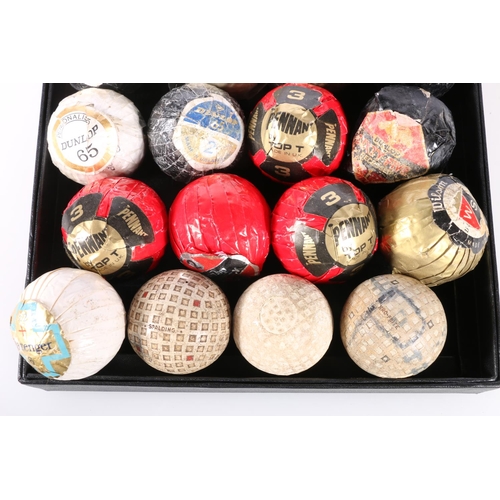 417 - Collection of vintage golf balls including Slazenger Top T Pennant, Dunlop Warwick, Dunlop 65, Uniro... 