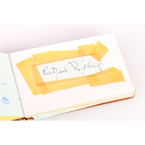 448 - Autograph album collected by Nicola Mearns of Invergowrie with autographs including Rudyard Kipling ... 