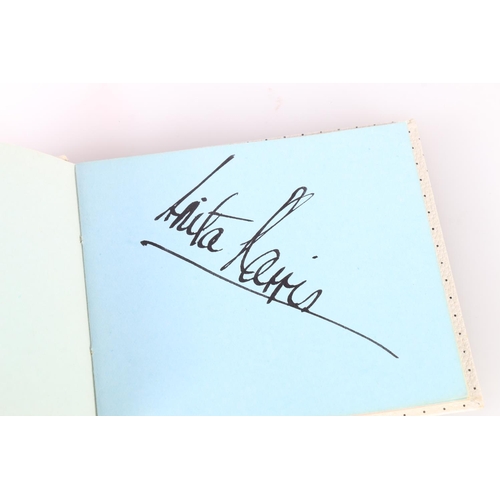 449 - Autograph book collected by Lyn Stewart of Carluke, the first page with signatures of The Beatles in... 