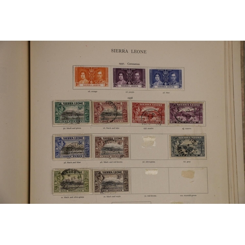 541 - Stamp collection including four green and four red New Age British Empire Stamp Albums with mostly 1... 