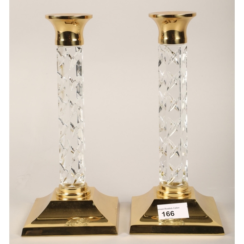 166 - Pair of Waterford Crystal candlesticks (2).