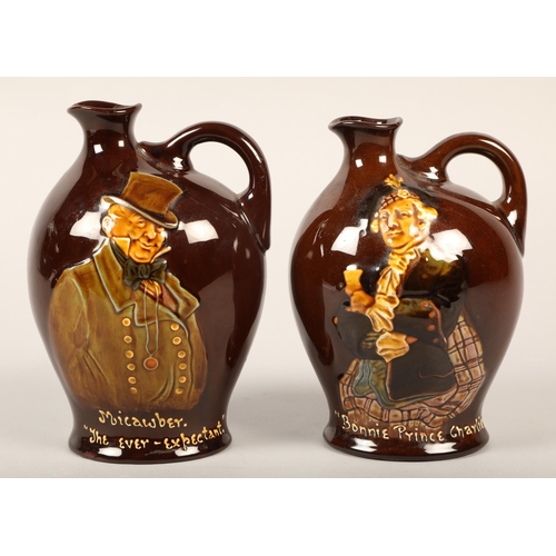 167 - Two Royal Doulton kings ware jugs, including 'Bonnie Prince Charlie' (2).