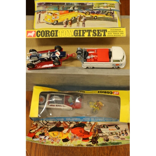 230 - Corgi Toys Gift Set 6 Cooper-Maserati racing set, which includes a 490 VW Breakdown Truck and a Coop... 