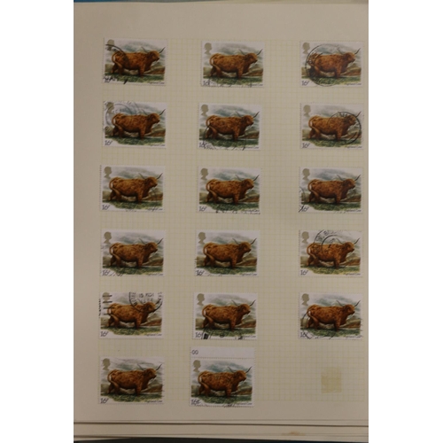 519 - GB stamp collection, 14 albums of mostly used 20th century stamps including regionals, definitives, ... 