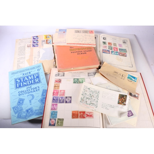 534 - Stamp collection held in three albums and loose, mostly 20th century used stamps, some covers, also ... 