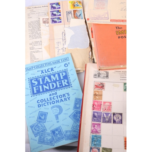 534 - Stamp collection held in three albums and loose, mostly 20th century used stamps, some covers, also ... 