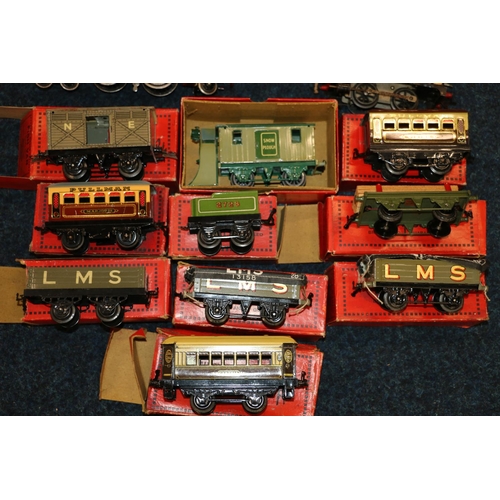 192 - Hornby O gauge tinplate clockwork 4-4-2 Royal Scot locomotive 6100 maroon boxed, 0-4-0 LMS locomotiv... 